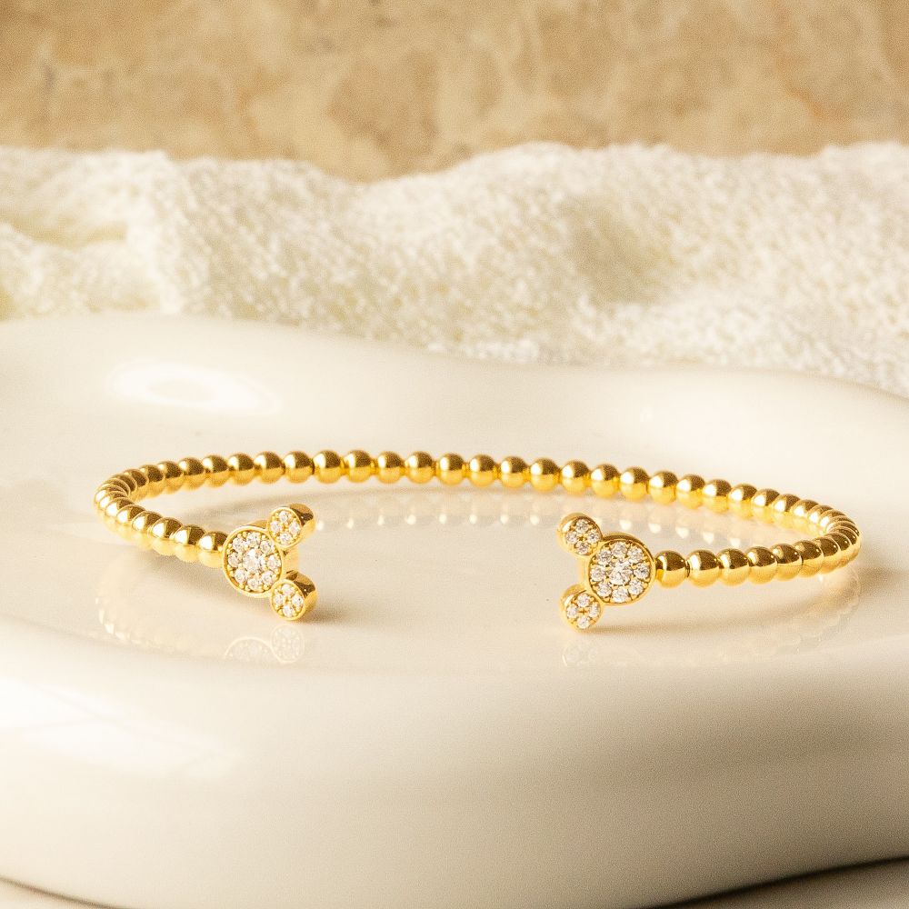 Mickey Mouse Icon Cuff Bracelet by Rebecca Hook