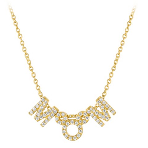 Rebecca Hook Mickey Mouse Icon ''Mom'' Neckace by Rebecca Hook – Gold