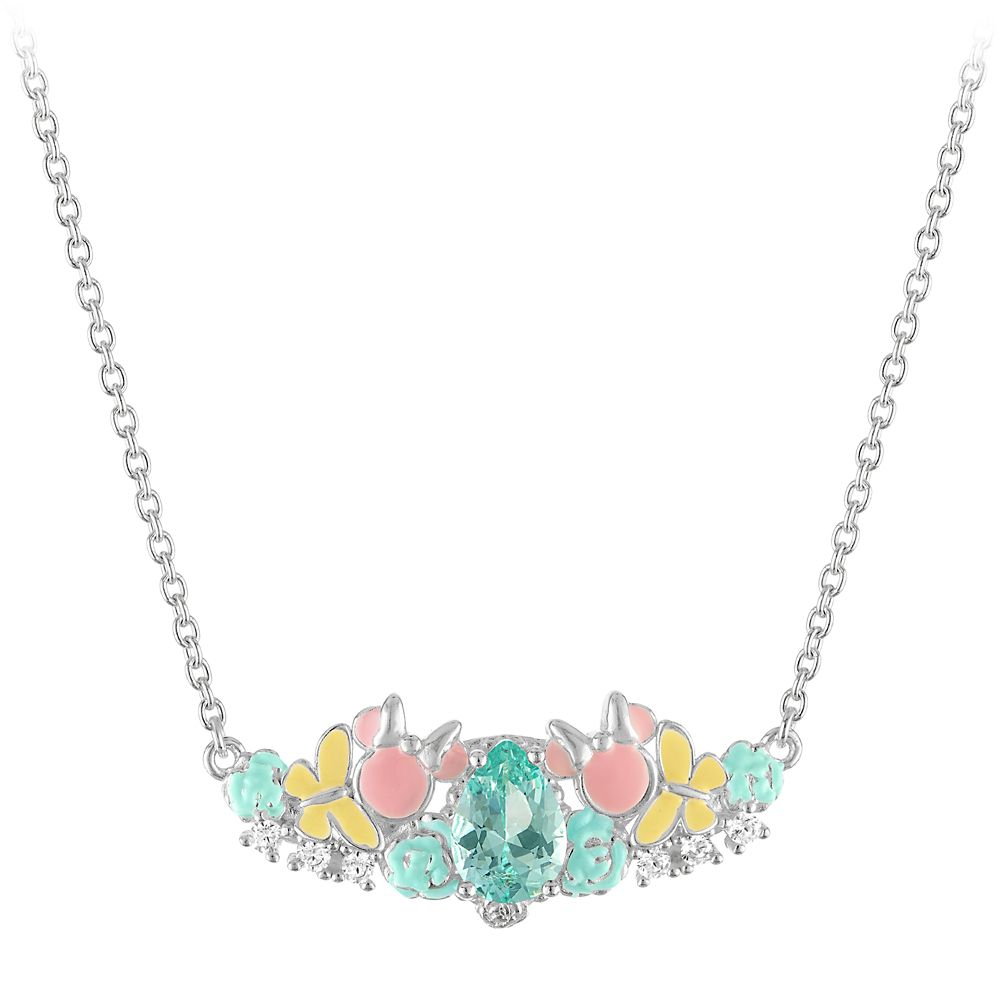 Minnie Mouse Icon Floral Necklace by Rebecca Hook
