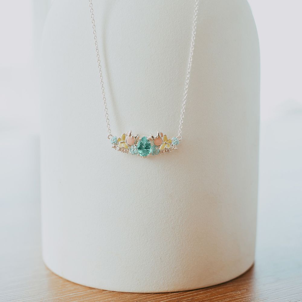 Minnie Mouse Icon Floral Necklace by Rebecca Hook