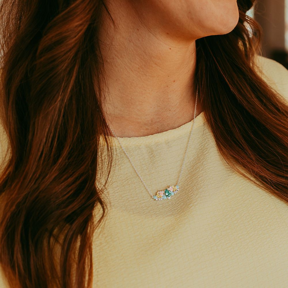 Minnie Mouse Icon Floral Necklace by Rebecca Hook