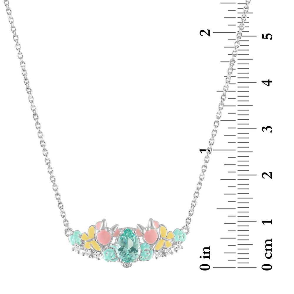 Minnie Mouse Icon Floral Necklace by Rebecca Hook