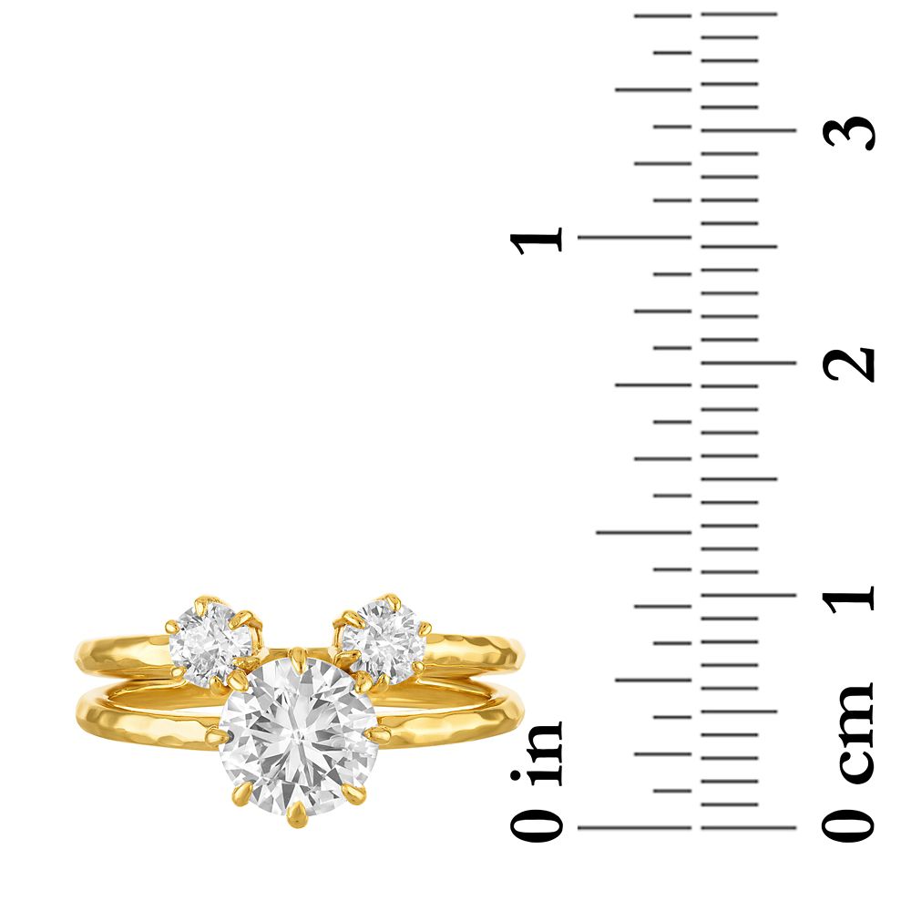 Mickey Mouse Icon Hammered Ring by Rebecca Hook