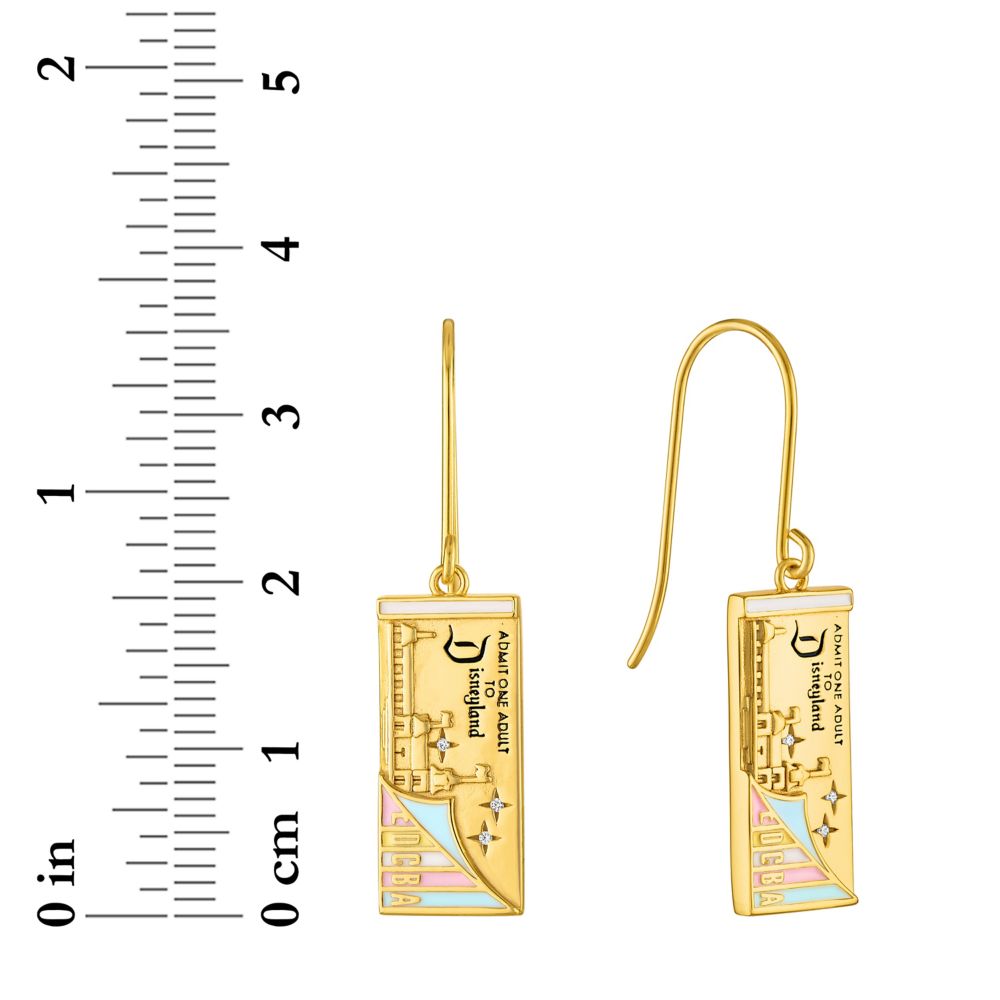 Disneyland Ticket Book Earrings by Rebecca Hook