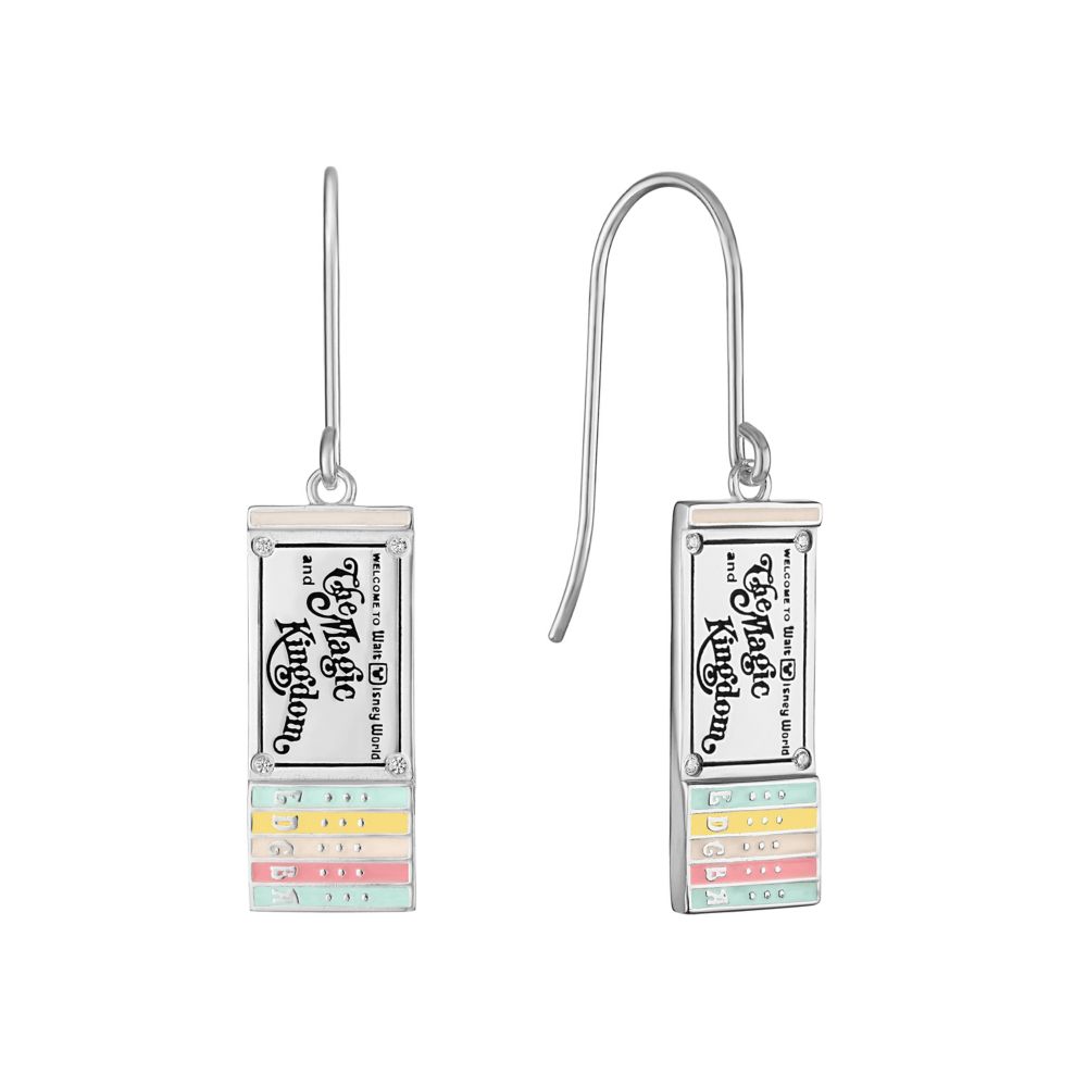 Walt Disney World Ticket Book Earrings by Rebecca Hook