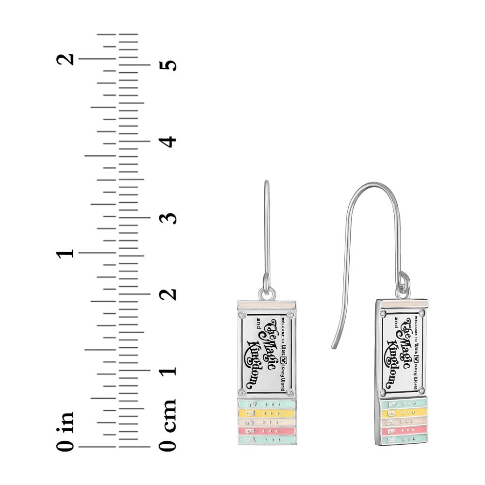 Walt Disney World Ticket Book Earrings by Rebecca Hook