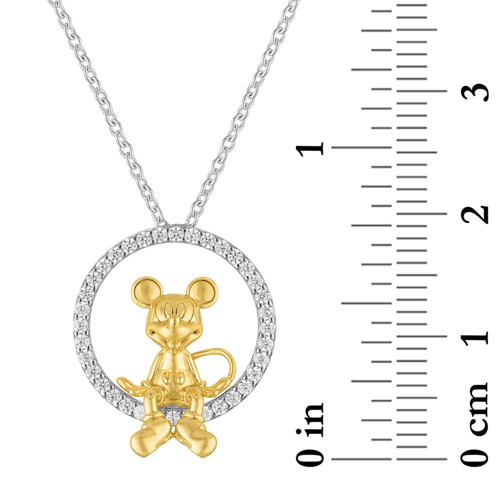 Mickey Mouse Seated Fixed Pendant Necklace by Rebecca Hook