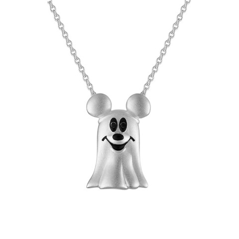 Disney Mickey Mouse Ghost Pendant Necklace by Rebecca Hook