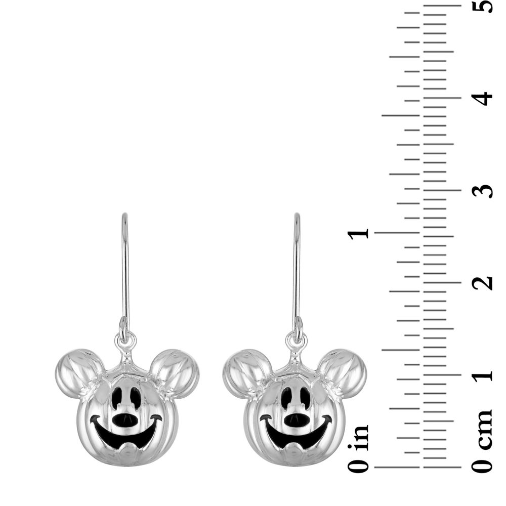 Mickey Mouse Jack-o'-Lantern Dangle Earrings by Rebecca Hook