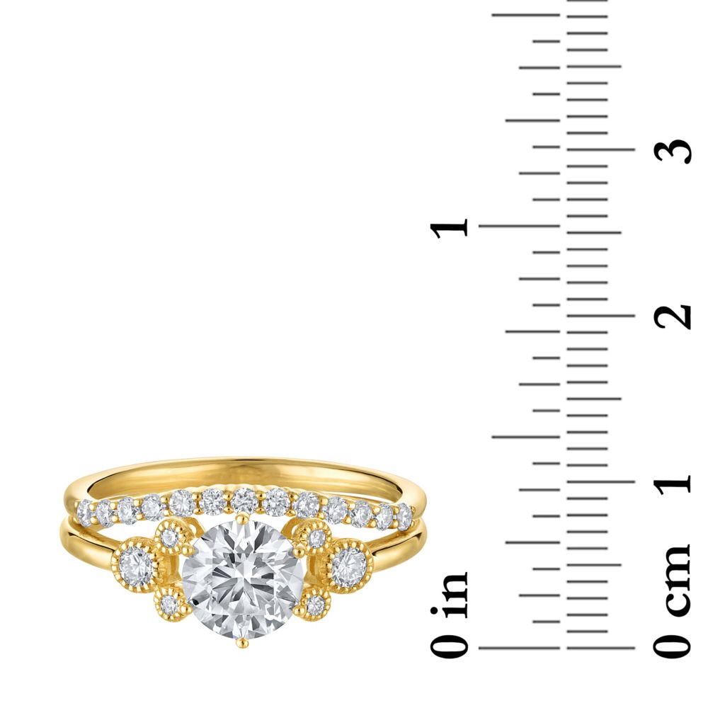Mickey Mouse Icon Diamond Engagement Ring by Rebecca Hook &ndash; Yellow Gold
