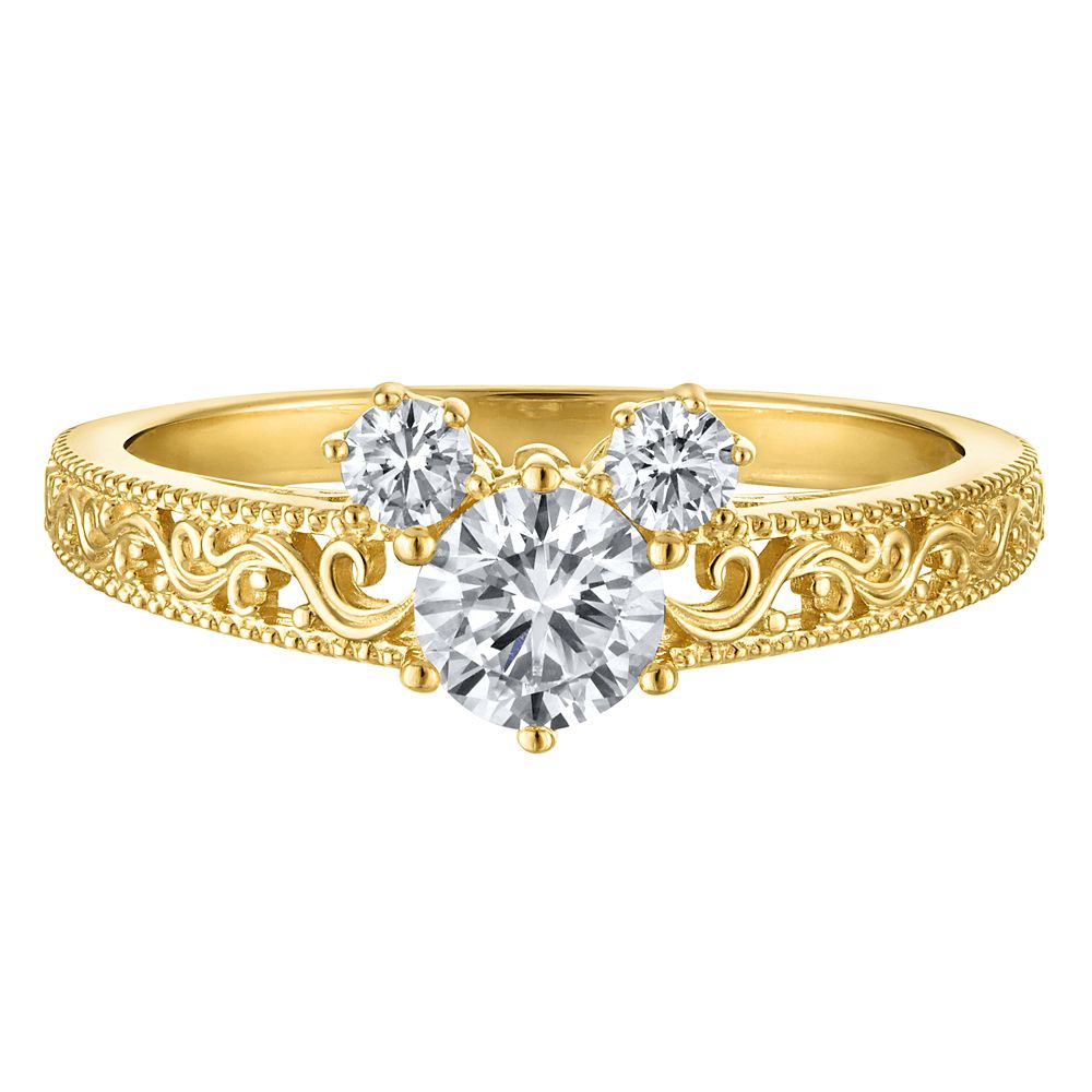 Mickey Mouse Icon Diamond Filigree Ring by Rebecca Hook