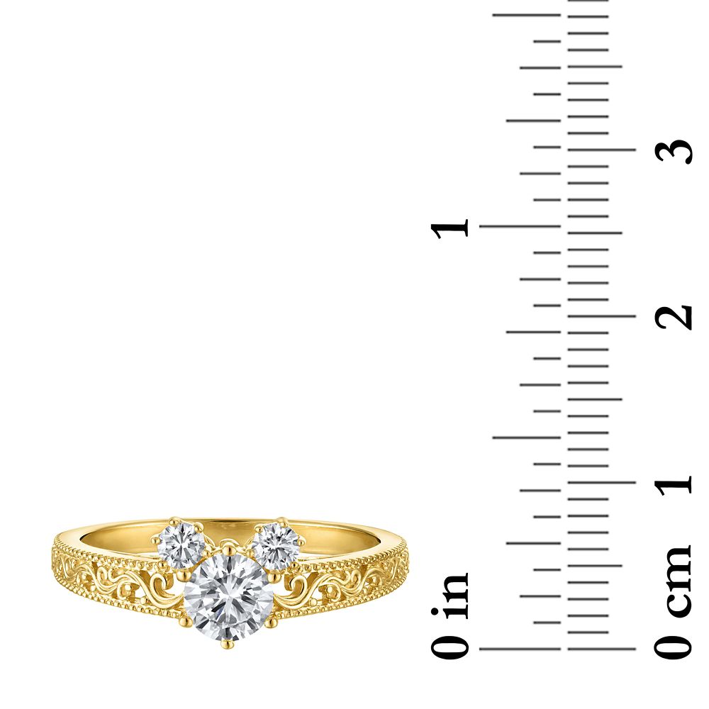 Mickey Mouse Icon Diamond Filigree Ring by Rebecca Hook