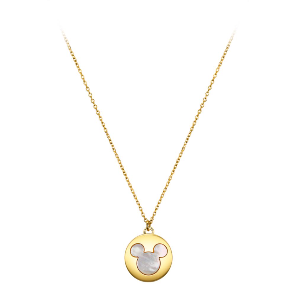 Mickey Mouse Icon Disc Pendant Necklace