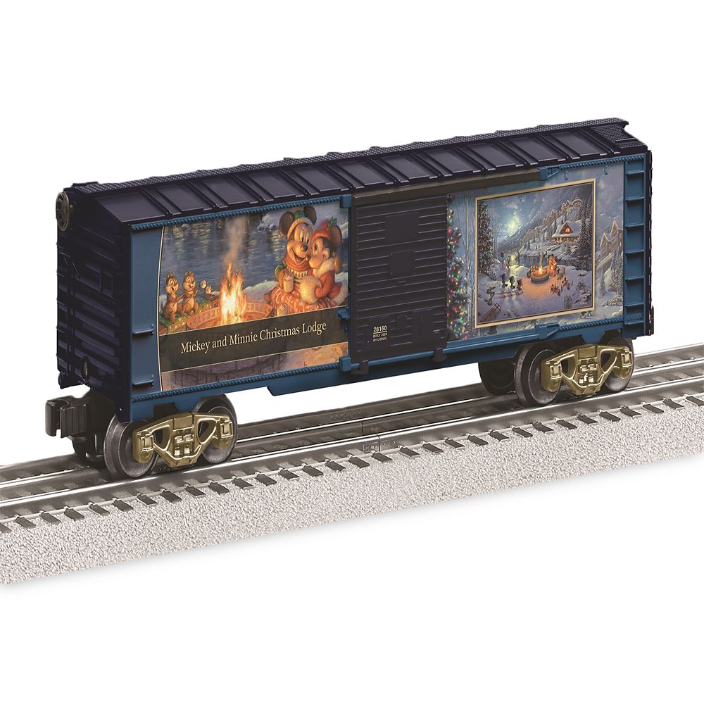 Mickey and Minnie Mouse Christmas Lodge Thomas Kinkade Studios Train Car by Lionel Official shopDisney