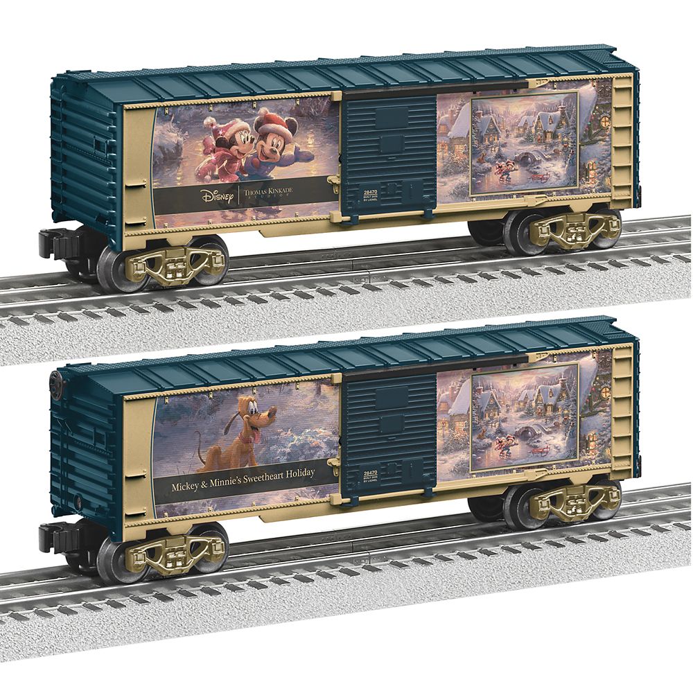 Mickey and Minnie Mouse ''Sweetheart Holiday'' Thomas Kinkade Studios Train Car by Lionel