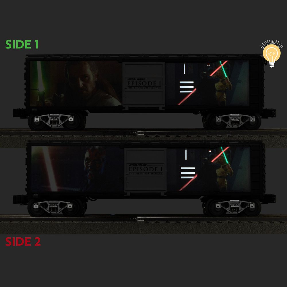 Star Wars LIGHTSABER Series Illuminated Boxcar: Darth Maul v. Qui-Gon Jin (Episode 1) by Lionel