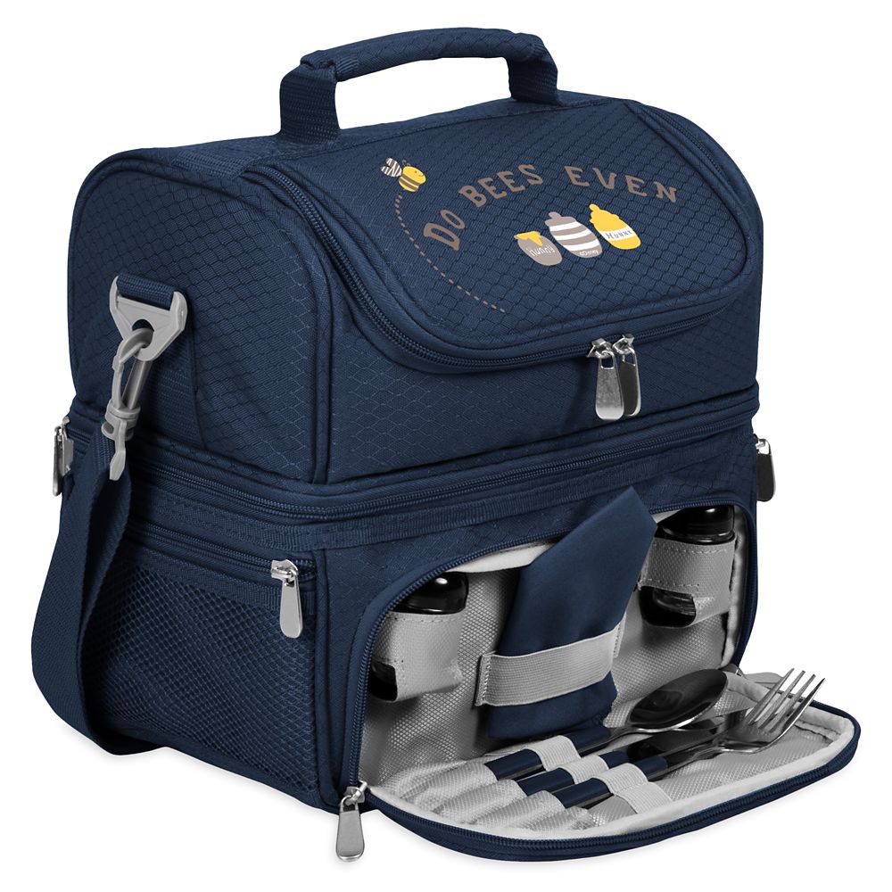 Winnie the Pooh Insulated Lunch Cooler Bag with Picnic Set