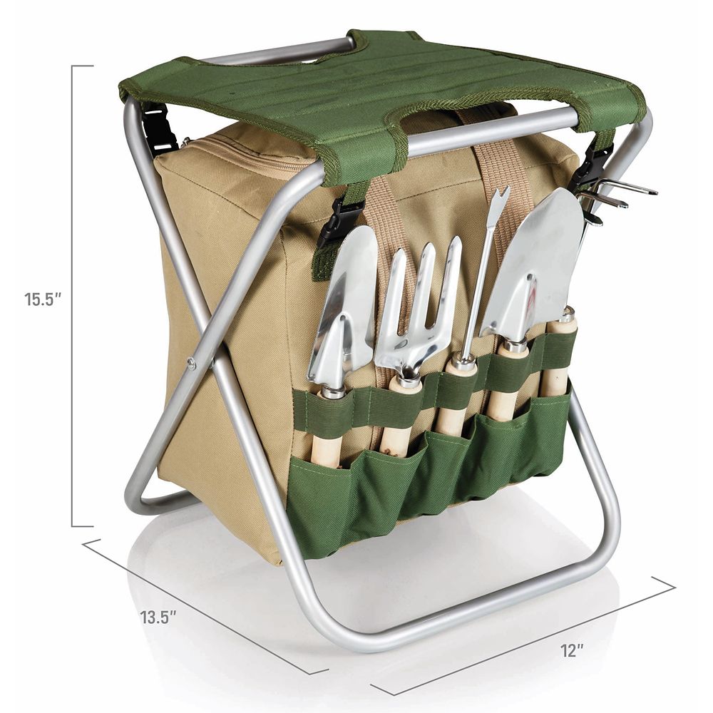 Winnie the Pooh Folding Garden Stool with Detachable Storage Tote Bag and Tools