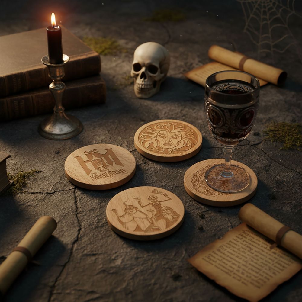 The Haunted Mansion Coasters with Bottle Openers Set by Picnic Time