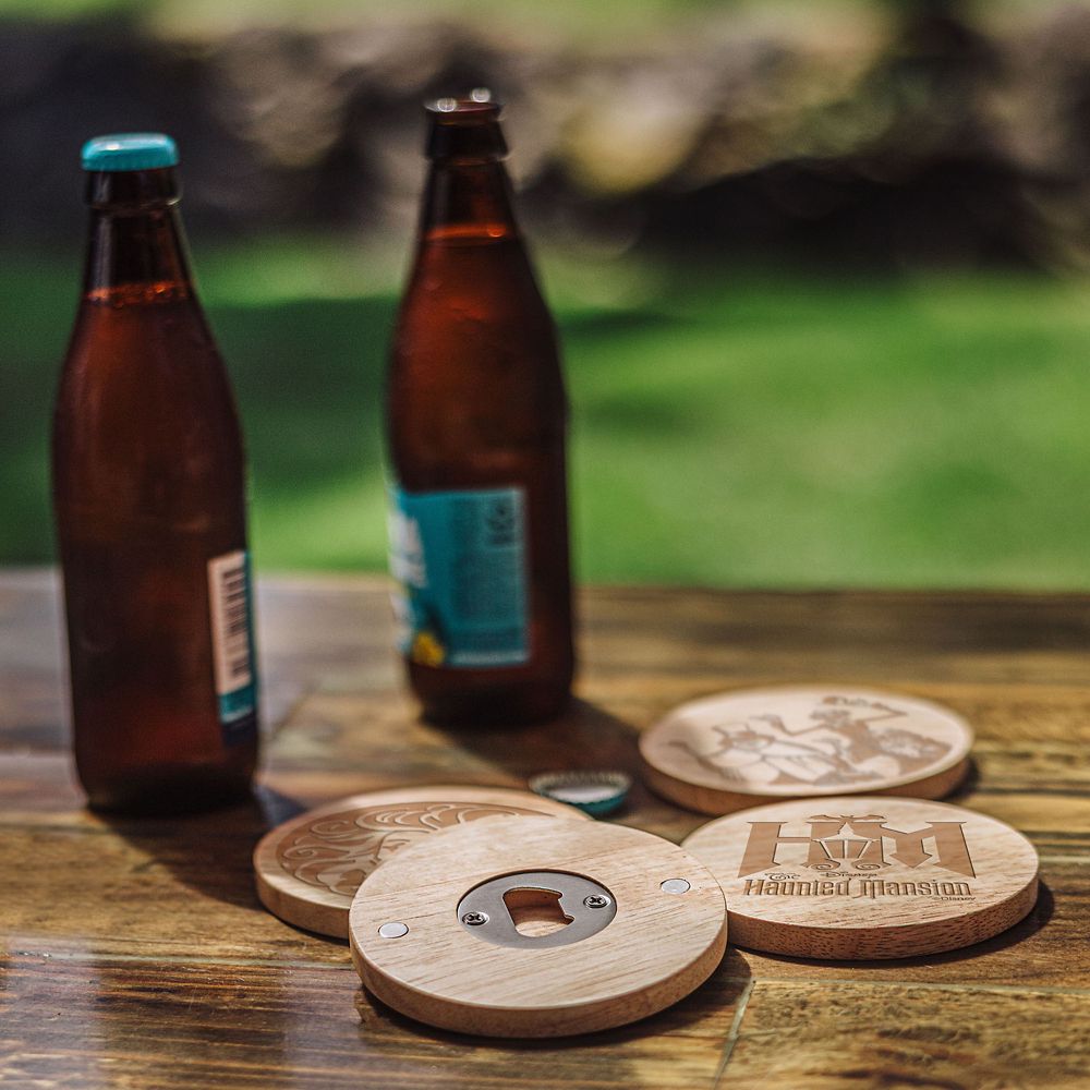 The Haunted Mansion Coasters with Bottle Openers Set by Picnic Time