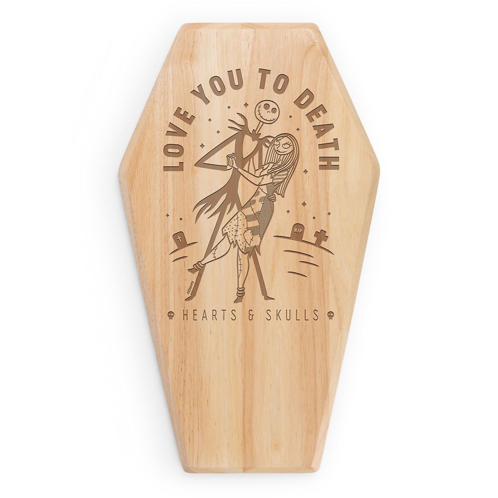 Jack Skellington and Sally Coffin Serving Board by Picnic Time – The Nightmare Before Christmas