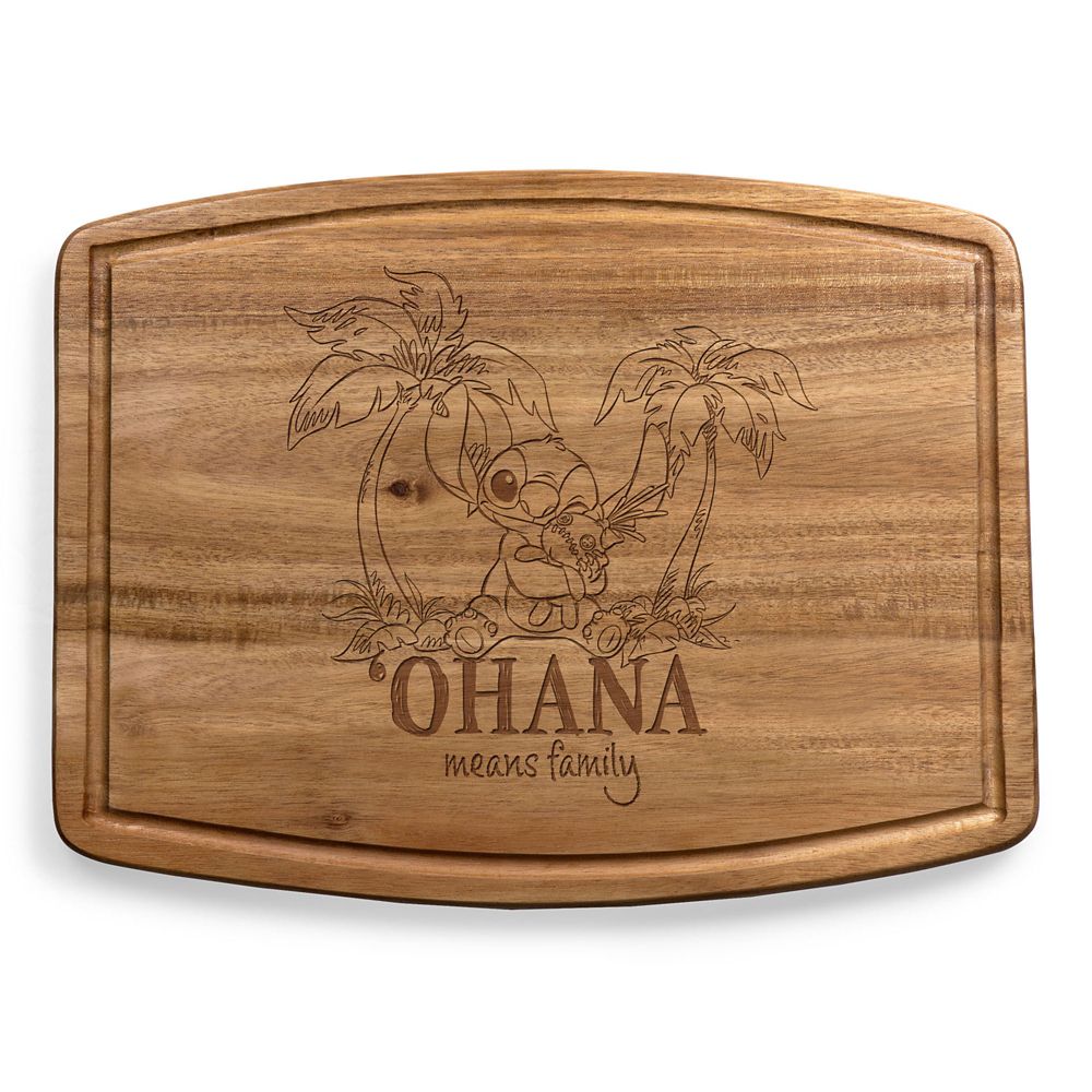 Lilo & Stitch Ovale Acacia Wood Cutting and Charcuterie Board by Picnic Time