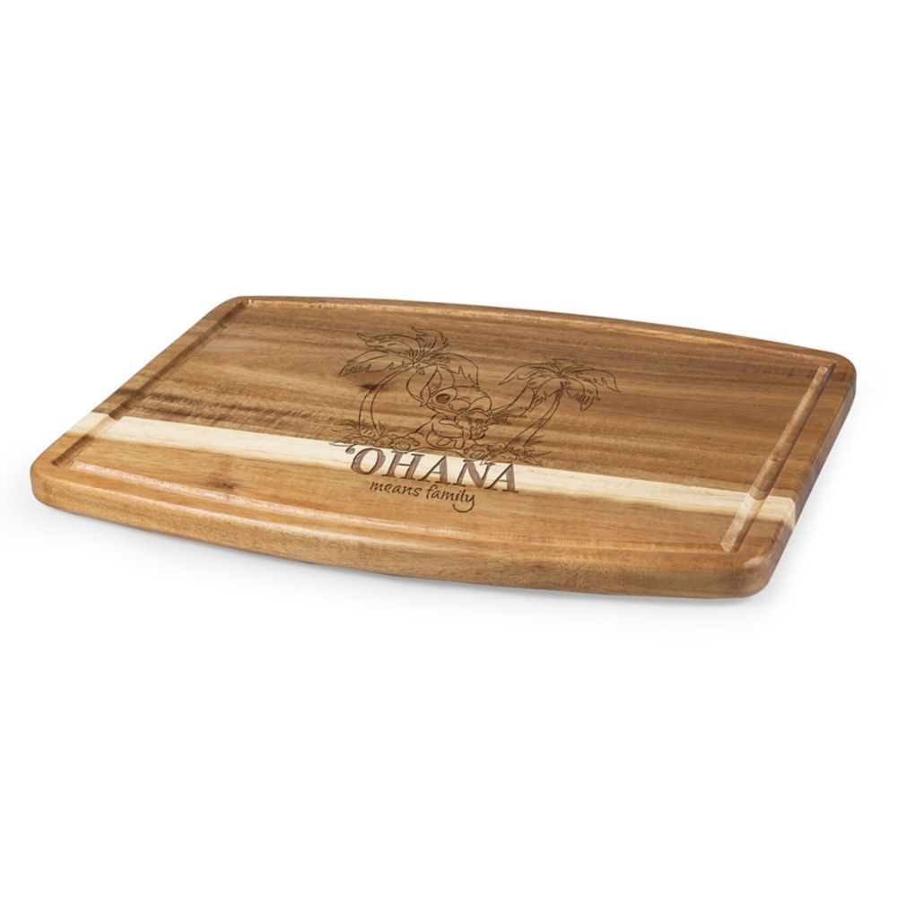 Lilo & Stitch Ovale Acacia Wood Cutting and Charcuterie Board by Picnic Time
