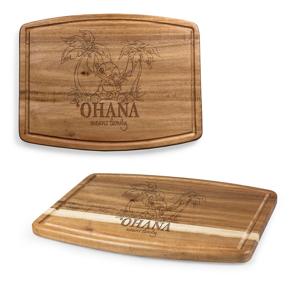 Lilo & Stitch Ovale Acacia Wood Cutting and Charcuterie Board by Picnic Time