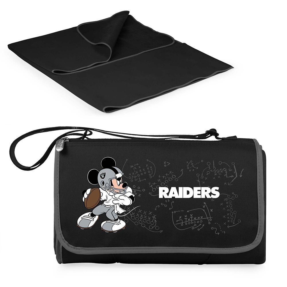 Mickey Mouse x NFL Las Vegas Raiders Outdoor Picnic Blanket Tote by Picnic Time