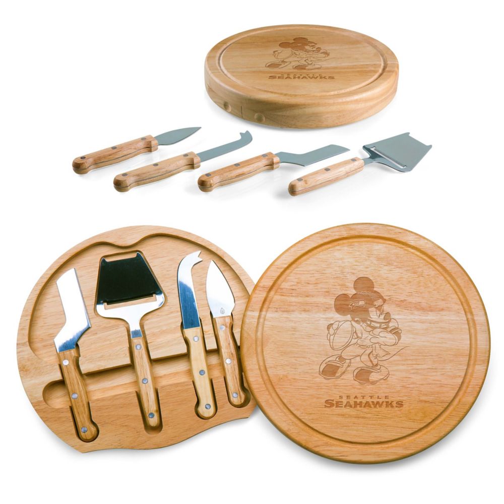 Mickey Mouse x NFL Seattle Seahawks Circo Cheese Board and Tools Set by Picnic Time