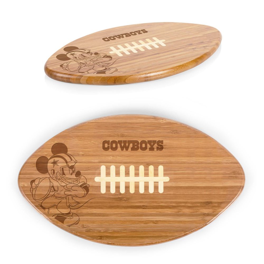 Mickey Mouse x NFL Dallas Cowboys Touchdown! Football Cutting Board and Serving Tray by Picnic Time