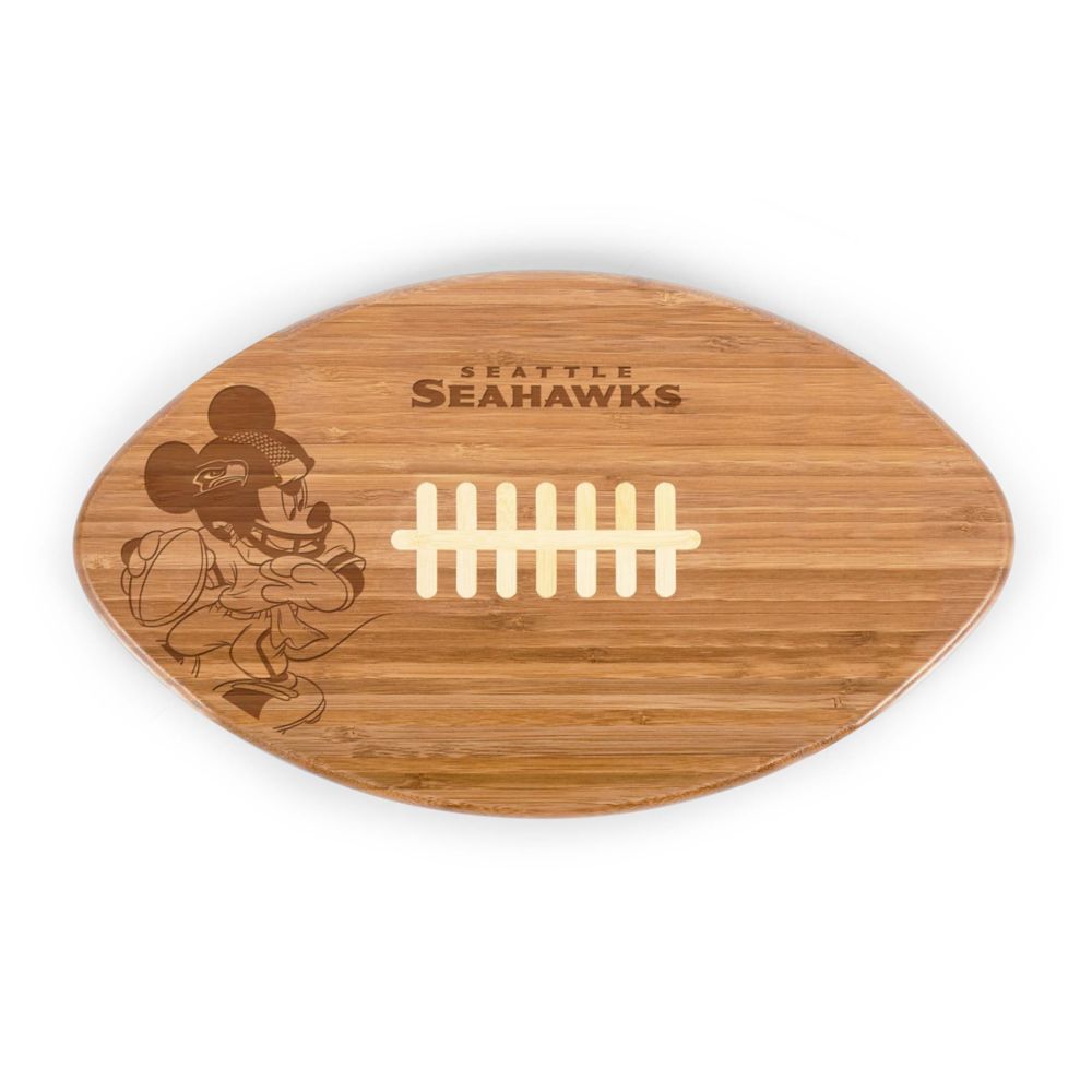 Mickey Mouse x NFL Seattle Seahawks Touchdown! Football Cutting Board and Serving Tray by Picnic Time