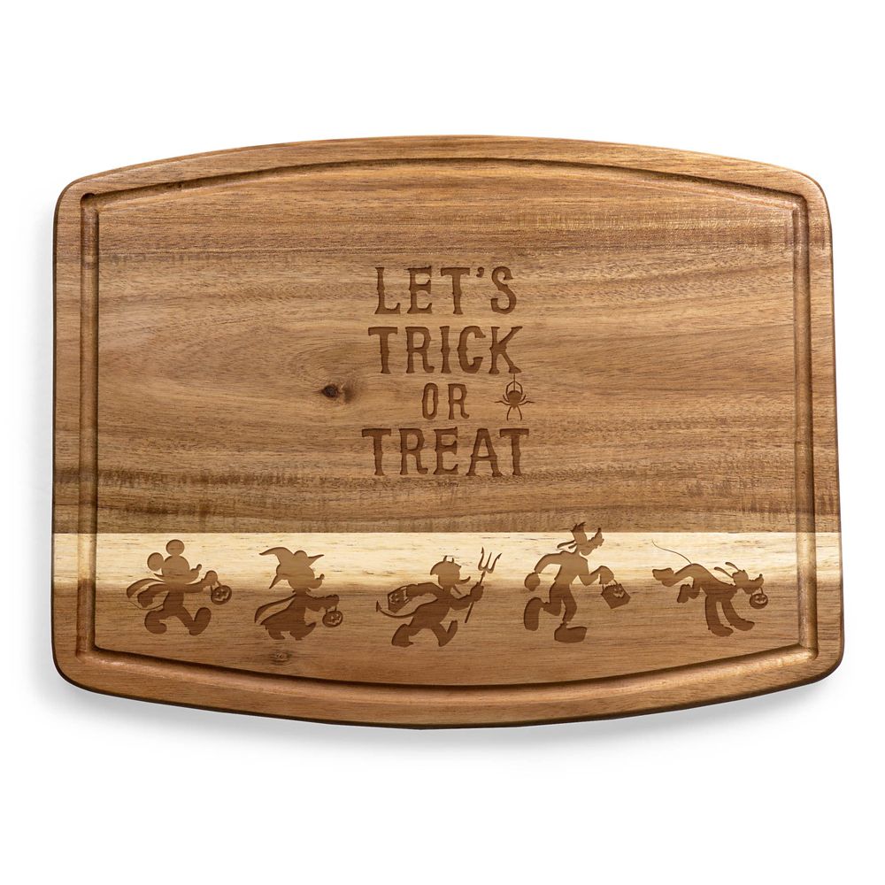 Mickey Mouse and Friends Halloween Ovale Acacia Wood Cutting Board by Picnic Time
