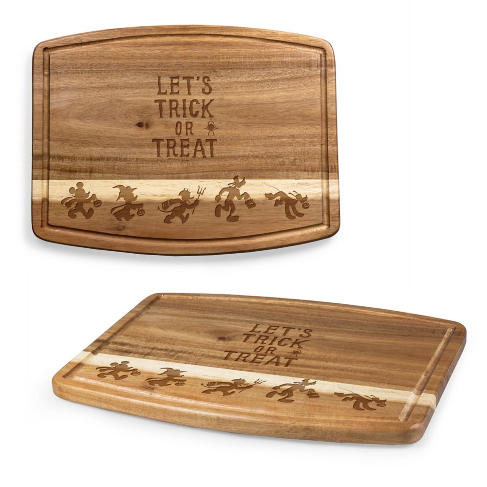 Mickey Mouse and Friends Halloween Ovale Acacia Wood Cutting Board by Picnic Time