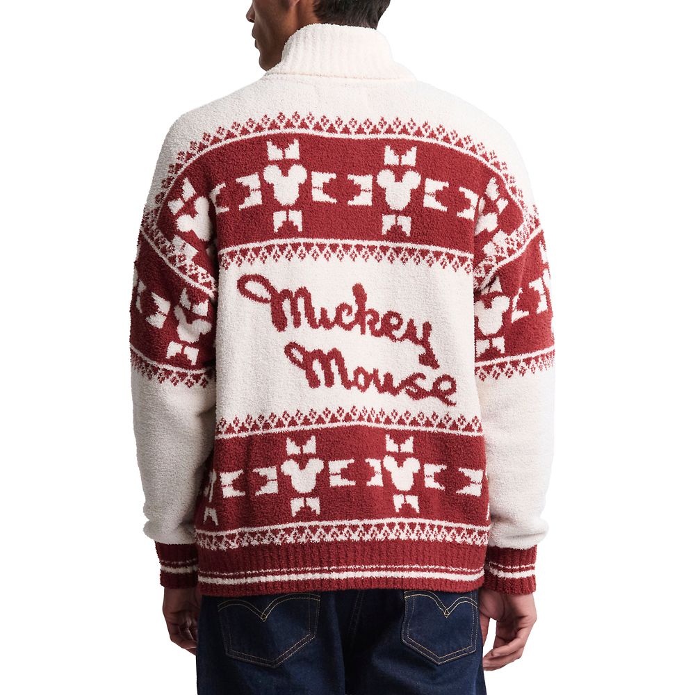 Mickey Mouse Fair Isle Zip Sweater for Adults by Barefoot Dreams