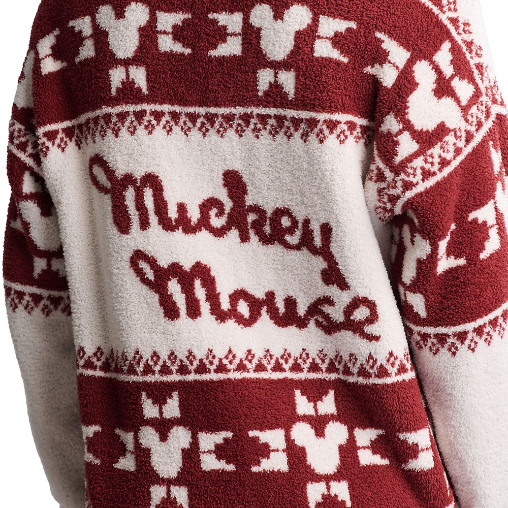 Mickey Mouse Fair Isle Zip Sweater for Adults by Barefoot Dreams