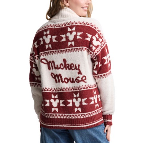 Свитеры Barefoot Dreams Mickey Mouse Fair Isle Zip Sweater for Adults by