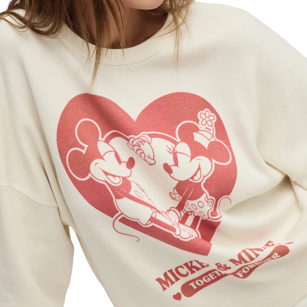 Mickey and Minnie Mouse Pullover Sweater for Women by Barefoot Dreams