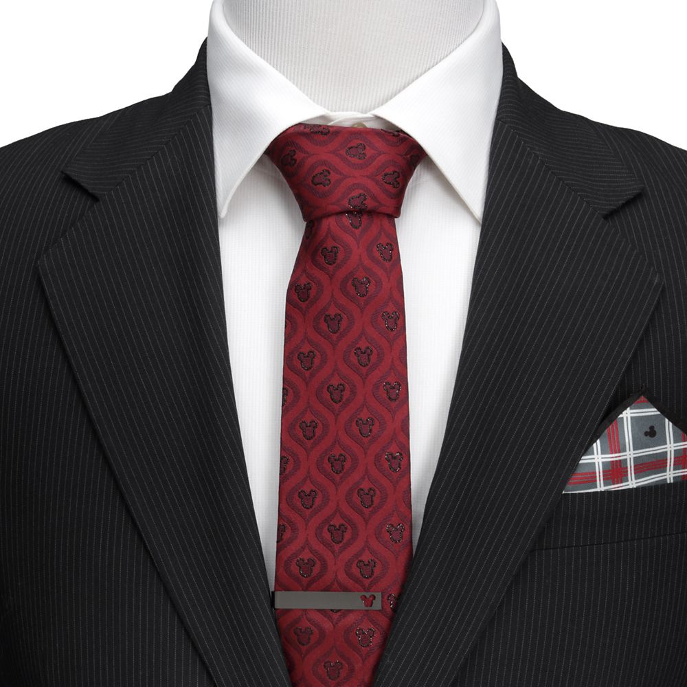 Mickey Mouse Icon Holiday Silk Tie for Adults