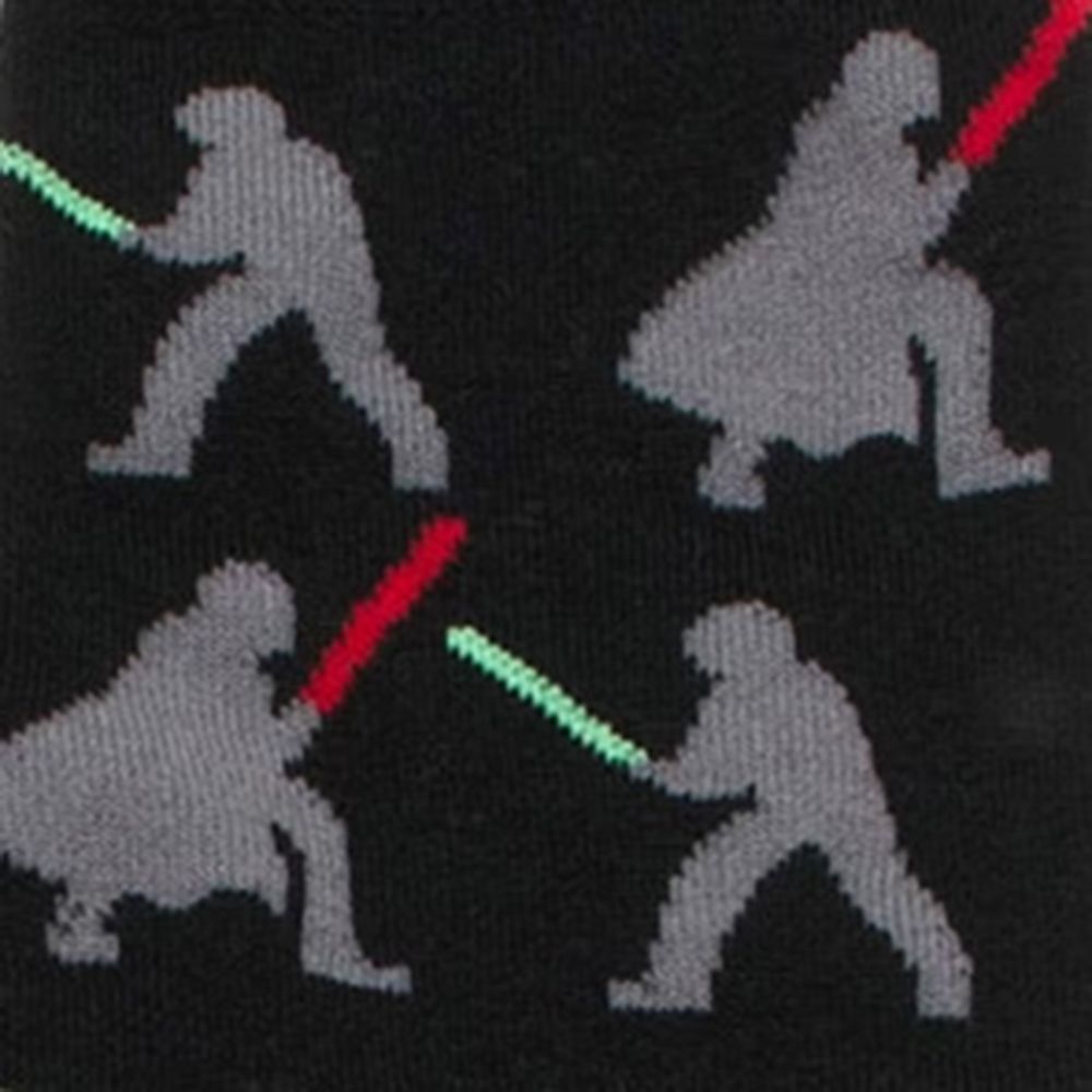 Darth Vader and Luke Skywalker LIGHTSABER Battle Black Socks Gift Set for Adults &ndash; Star Wars