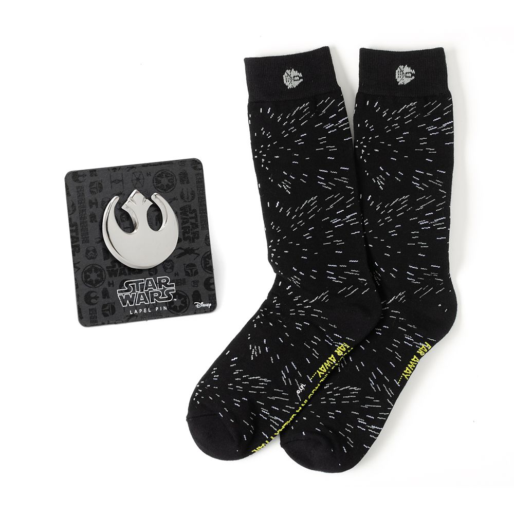 Star Wars Hyperspace Hidden Message Black Socks Gift Set for Adults