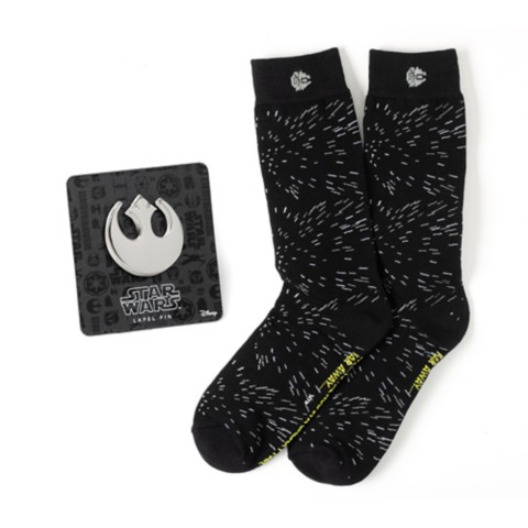 Носки Disney Star Wars Hyperspace Hidden Message Black Socks Gift Set for Adults