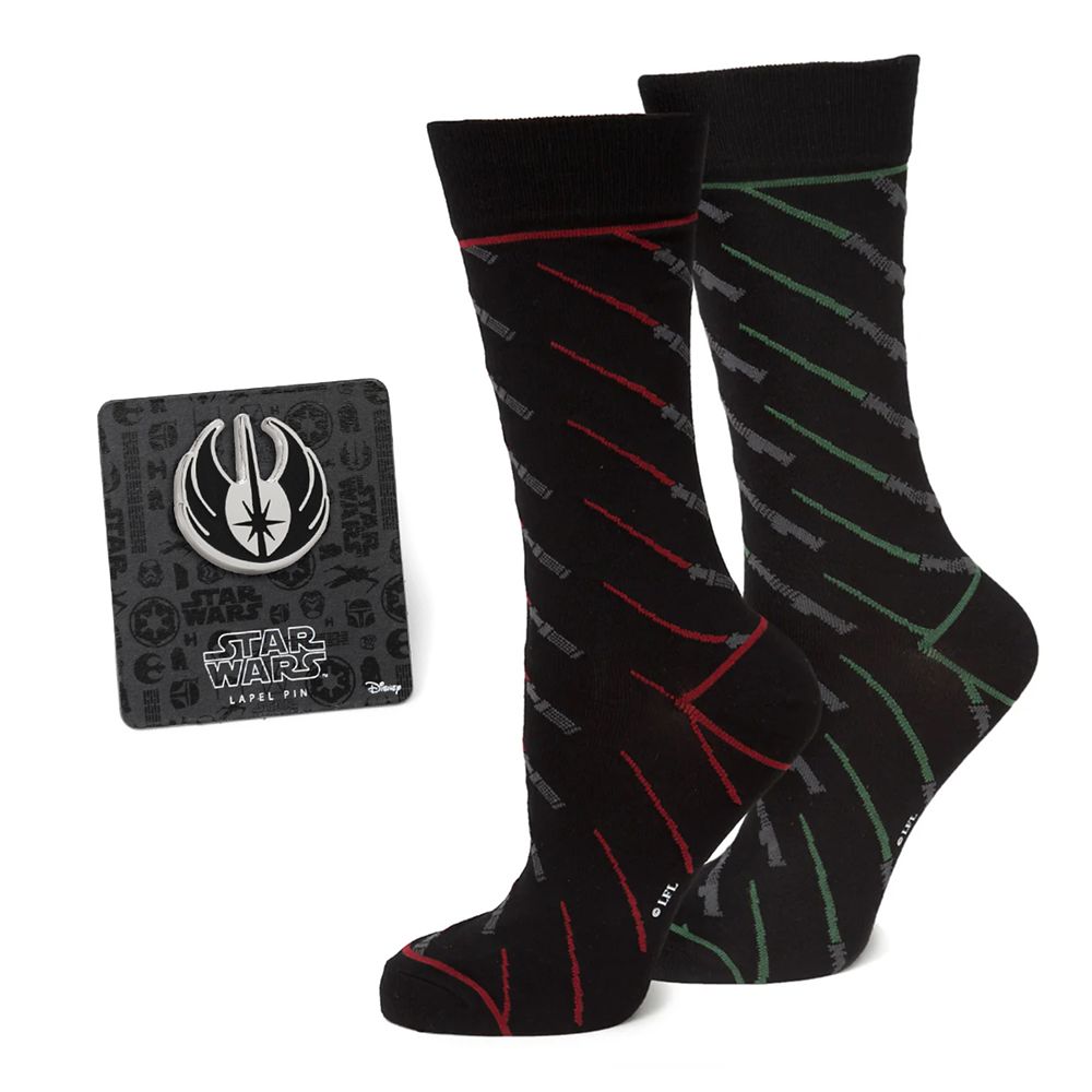 Jedi Crest and LIGHTSABER Battle Socks Gift Set for Adults Star Wars Official shopDisney