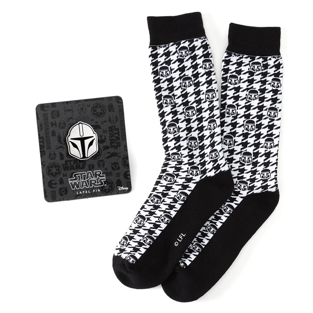 Mandalorian Helmet Houndstooth Socks Gift Set for Adults – Star Wars