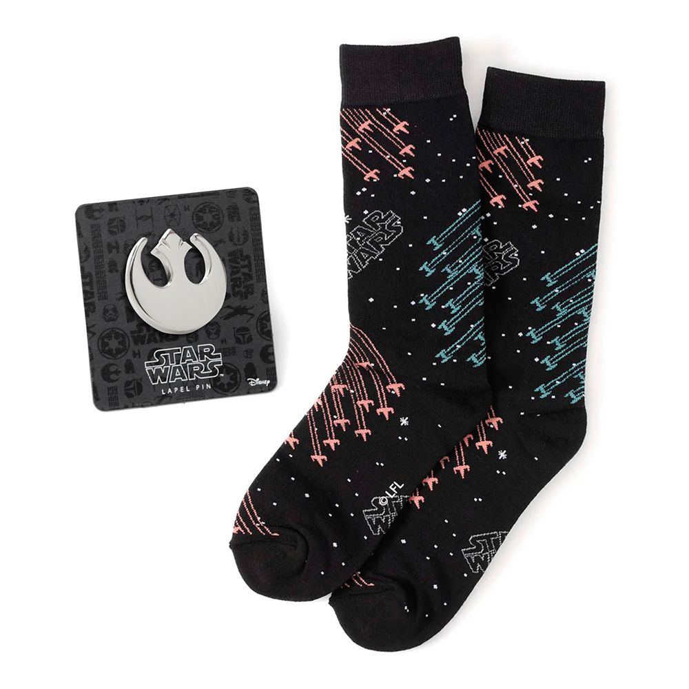 X-Wing and TIE Fighter Battle Black Socks Gift Set for Adults – Star Wars