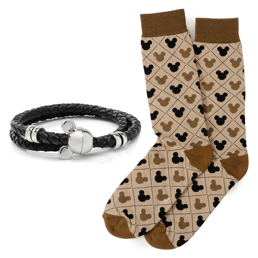 Mickey Mouse Icon Sock and Bracelet Gift Set