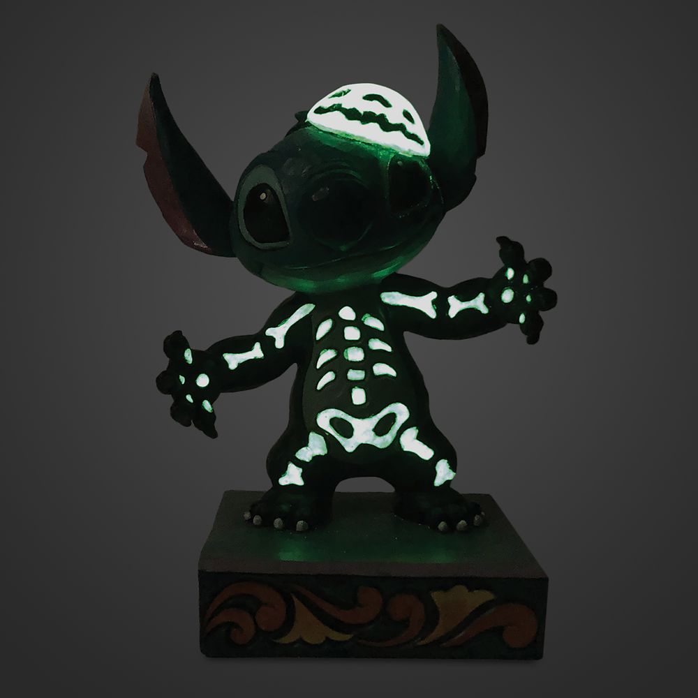 Stitch Skeleton&nbsp;Glow-in-the-Dark Halloween Figure by Jim Shore &ndash; Lilo & Stitch