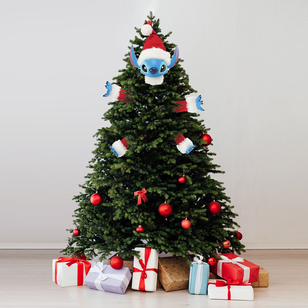 Santa Stitch Christmas Tree Pick Set by Department 56 &ndash;&nbsp;Lilo & Stitch