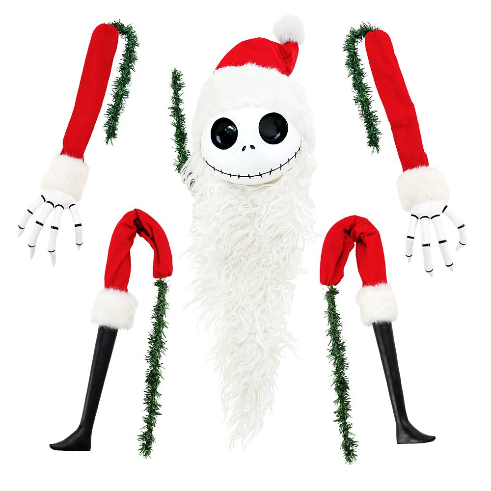 Santa Jack Skellington Christmas Tree Pick Set by Department 56 – The Nightmare Before Christmas