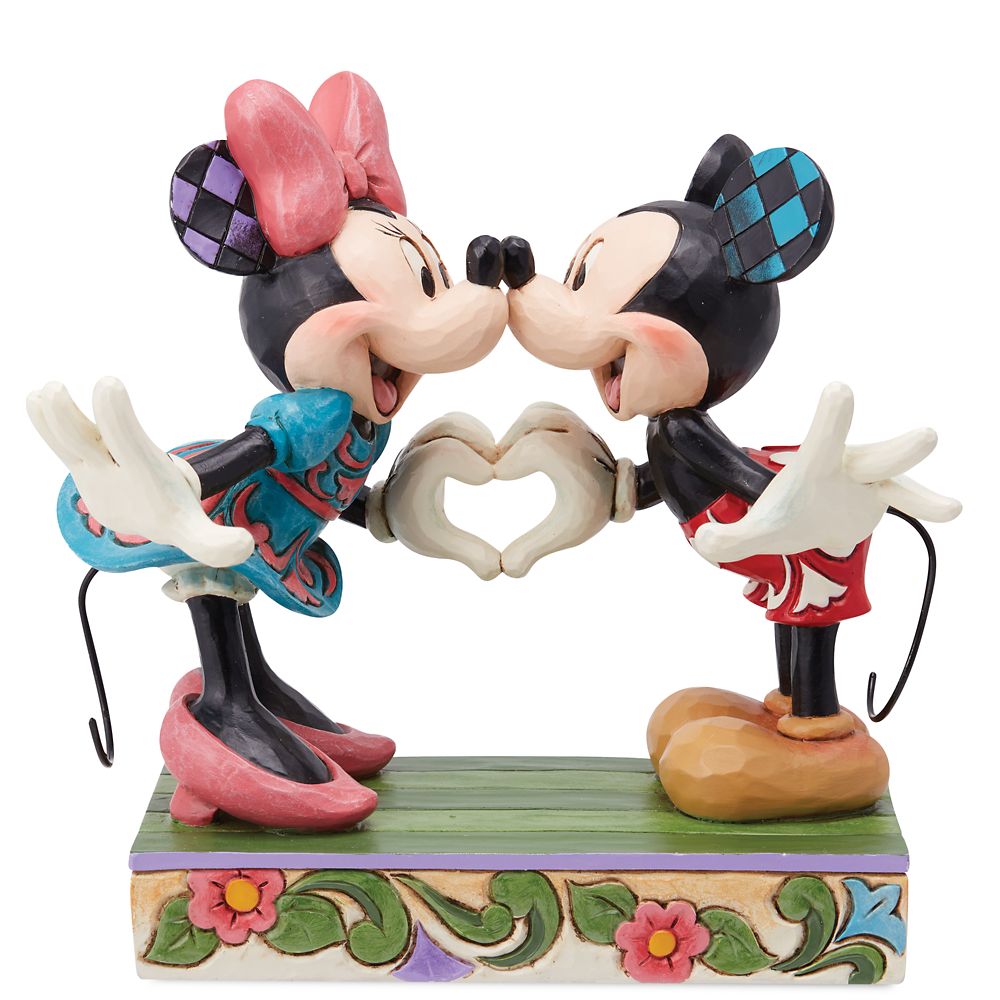 Mickey and Minnie Mouse A Sign of Love Figure by Jim Shore Official shopDisney